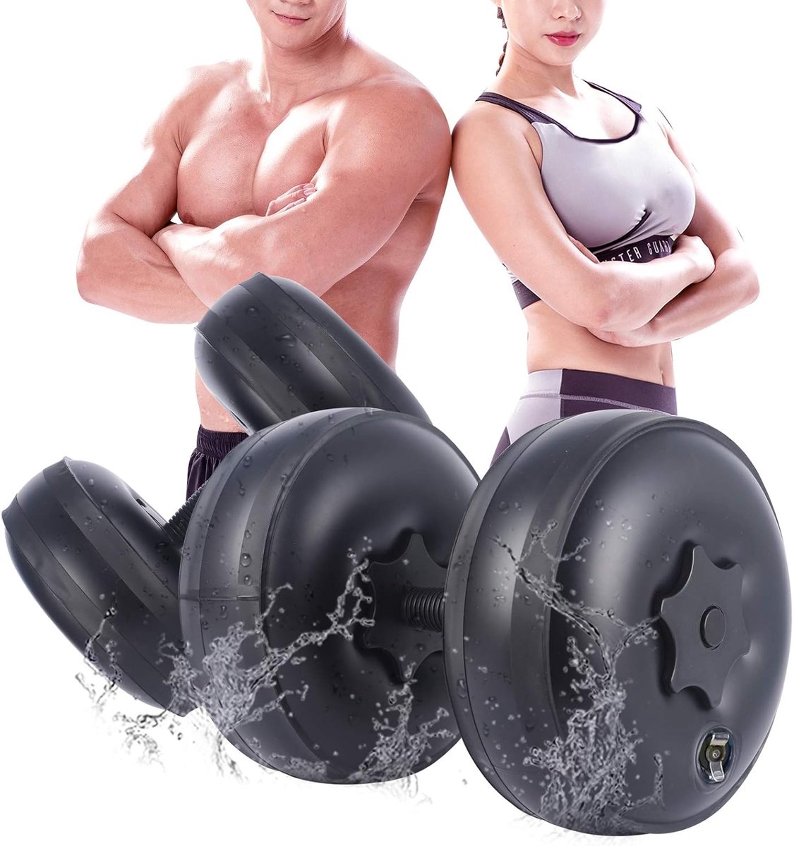 gewichten set 6/8/16kg 2 in 1 halters verstelbaar, halterset fitness, Water Dumbbells, travel dumbebll