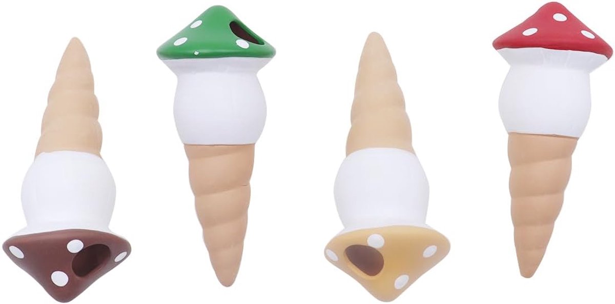 4 stuks paddestoelvormige automatische plantenbewateringspikes, zelfbewaterende druppelirrigatie-apparaten voor potplanten (4 kleuren)