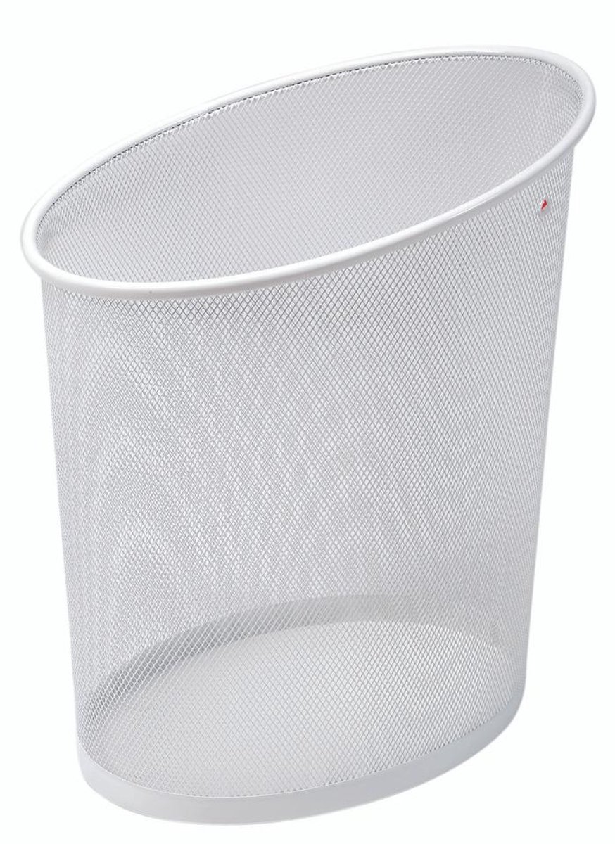 Alba Mesh papierbak 18 liter wit metaalgaas
