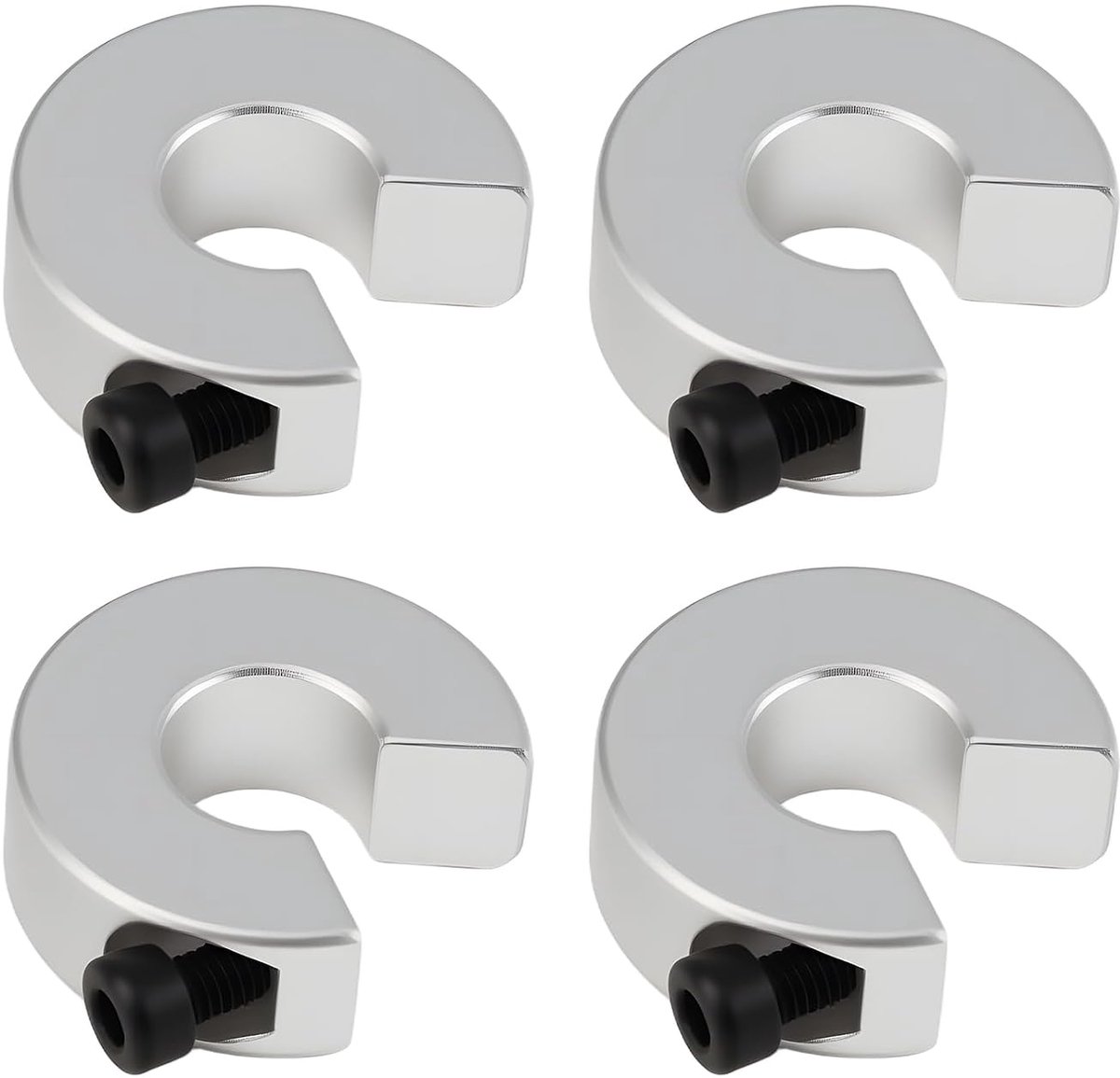 4 stuks SBR12 lineaire railstopper, lineaire railaanslagzekeringsring voor SBR12, SBR16, SBR20 lineaire geleidingen, CNC-onderdelen met stelschroef voor doe-het-zelf 3D-printermachines (verpakking van