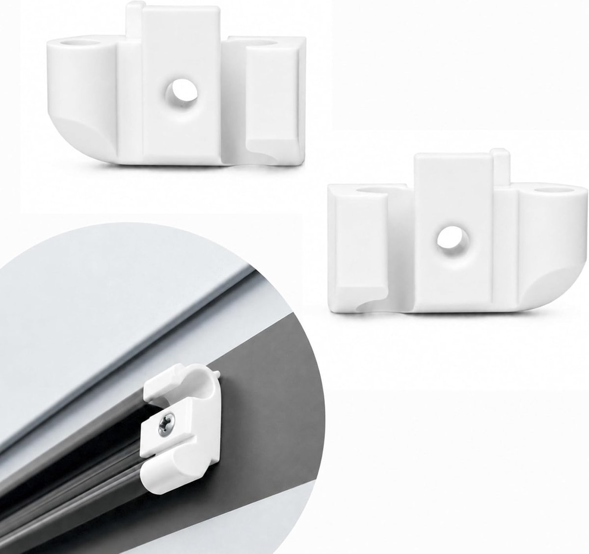 2 stuks voor bieslijst caravan, compatibel met klassieke Eriba/Hymer caravans, bieseindkappen als caravan-accessoire en reserveonderdeel voor bietlijsten (wit)