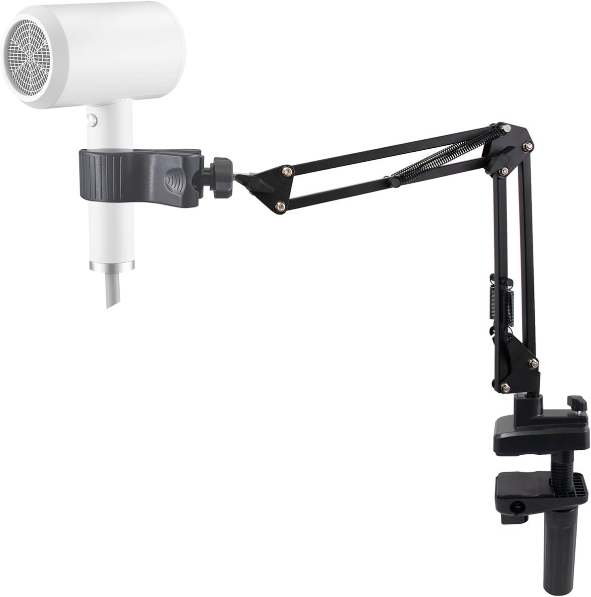 Haardrogerhouder, 360 graden draaibaar, handsfree, haardroger, staande tafel, haardroger, klem voor honden- en huisdierverzorging