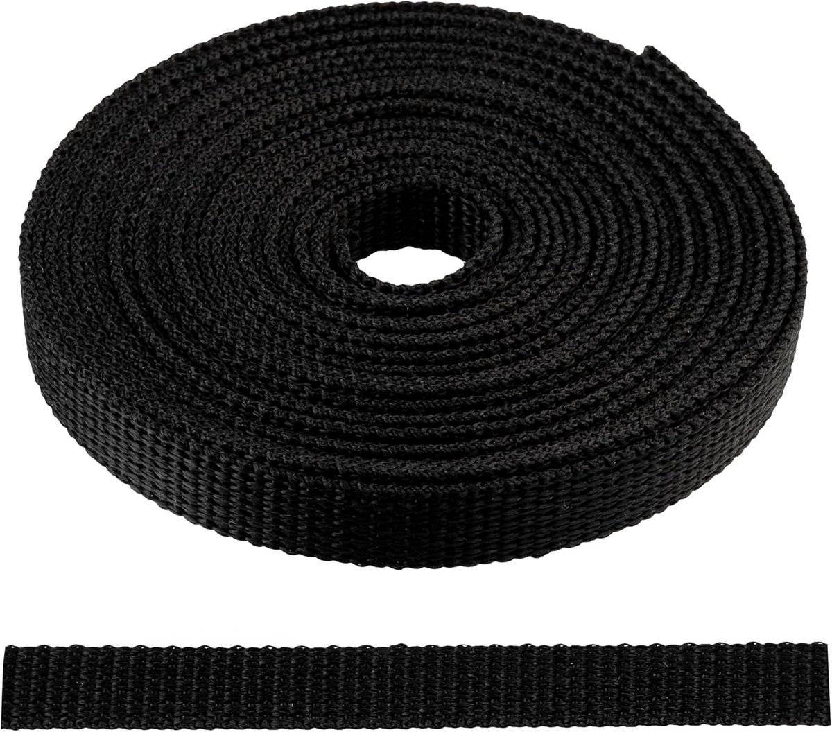 - Polyamide webbing zwart 4 meter | Breedte 10 mm | Professioneel & Thuisgebruik | Naaien, knutselen, doe-het-zelf