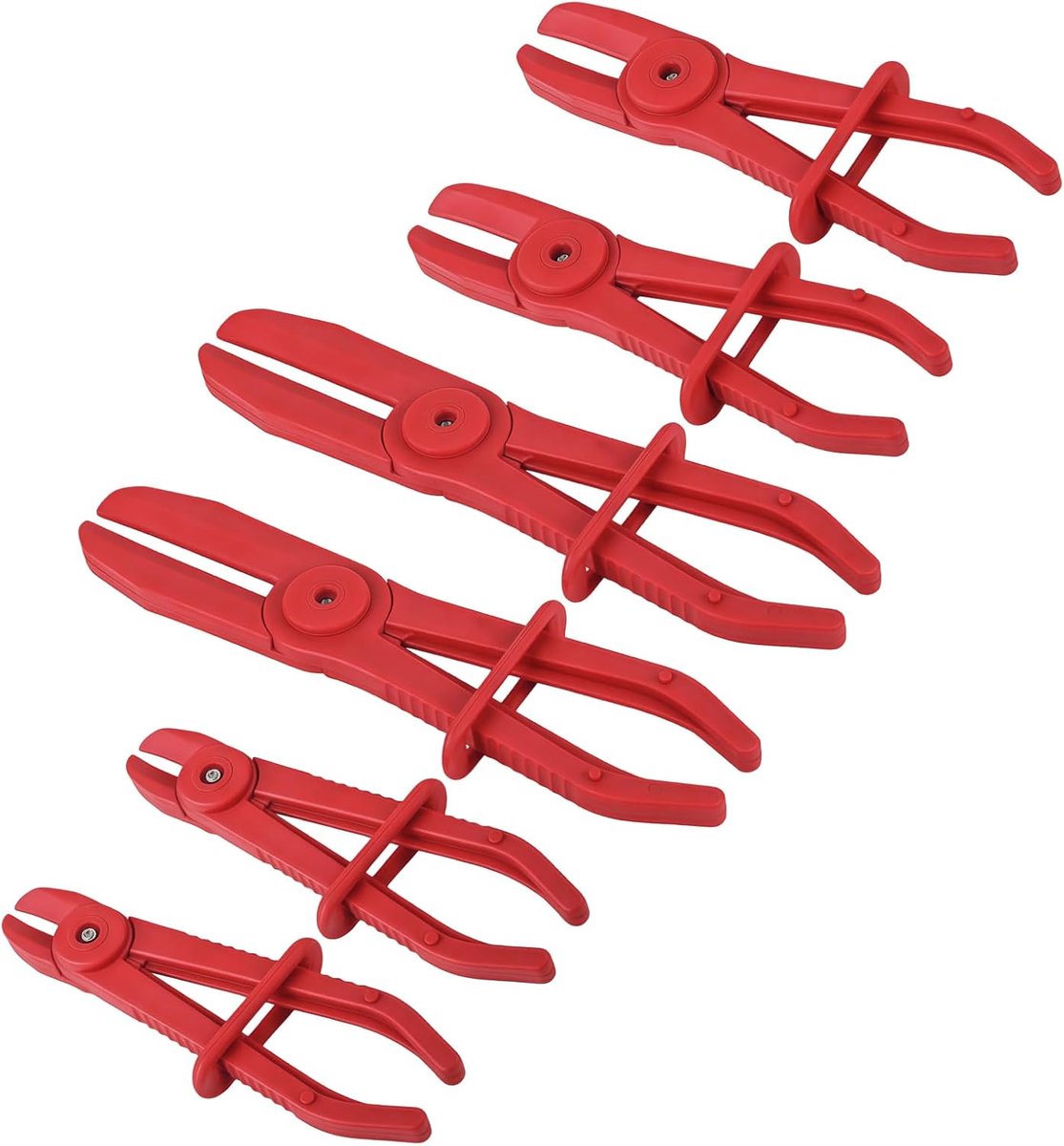 6 Stuks Slangklemtangset,Nylon Materiaal,Rechte Slangklemtang | Slangafknijptangen voor Flexibele Slangen, Brandstofslangen,Bestand Tegen Vervorming en Veroudering(155 mm / 185 mm / 255 mm)