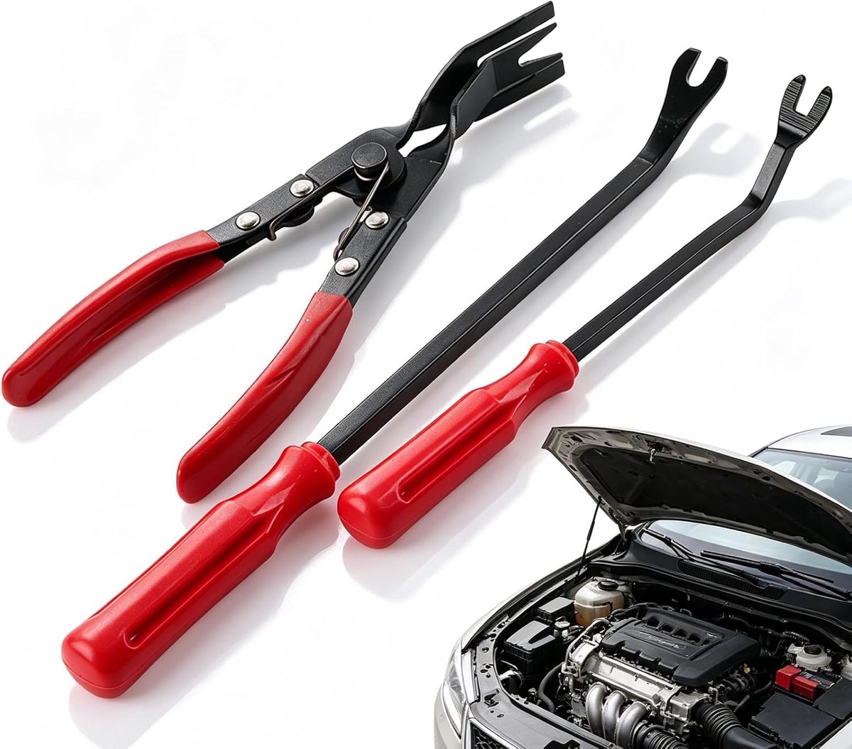 3-delig Clip Remover Tool Cliptangenset Auto Trim Removal Tool Bevestiging Removal Tool Pry Tool Set Autodeurpaneel Dashboard Reparatieset