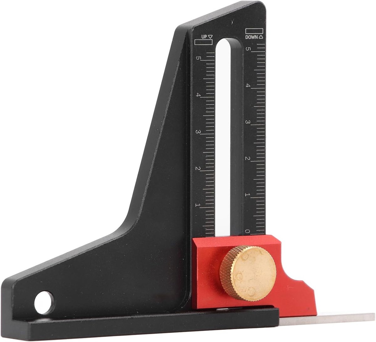 Tafelzaagaccessoires Dieptemeter Dieptemeetliniaal Aluminiumlegering Houtbewerkingszaagtafel Hoogtemeter voor Zaagtafel en Liniaal Trimmachine-afstelling