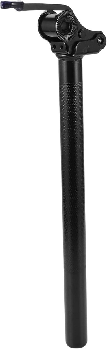 Fietszadel voor e-bikes, voertuigaccu, diefstalbeveiliging, opvouwbaar, fietszadelpen, zwart, 1 stuk, 27,2 x 350 mm, staal