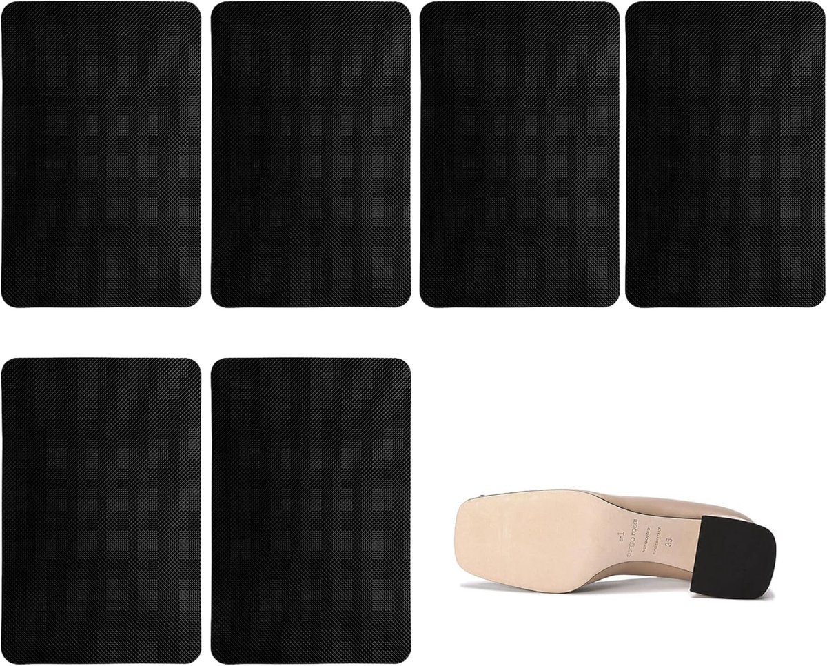 6 stuks antislipzolen, zelfklevend, antislip, schoenen, anti-slip, schoenen, lawaai, hielbescherming, zelfklevend, voor de meeste schoenzolen