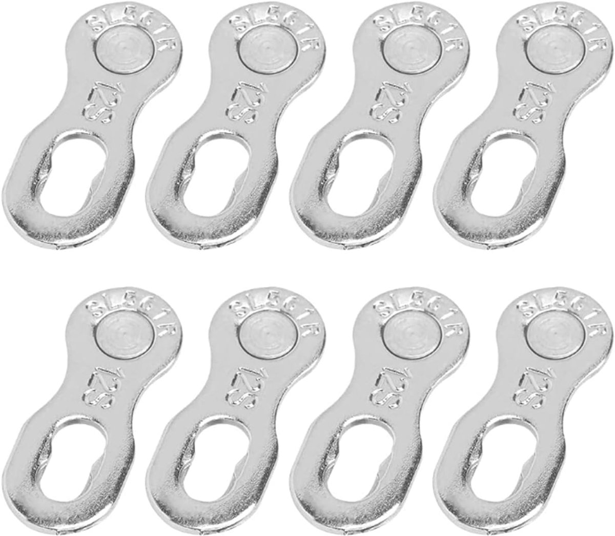 Snelschakels voor fietsketting, diefstalbeveiliging, 4 paar schakels van zilverkleurig metaal, zeer veilige diefstalbeveiliging voor fiets, snelsluitsysteem en diefstalbestendig