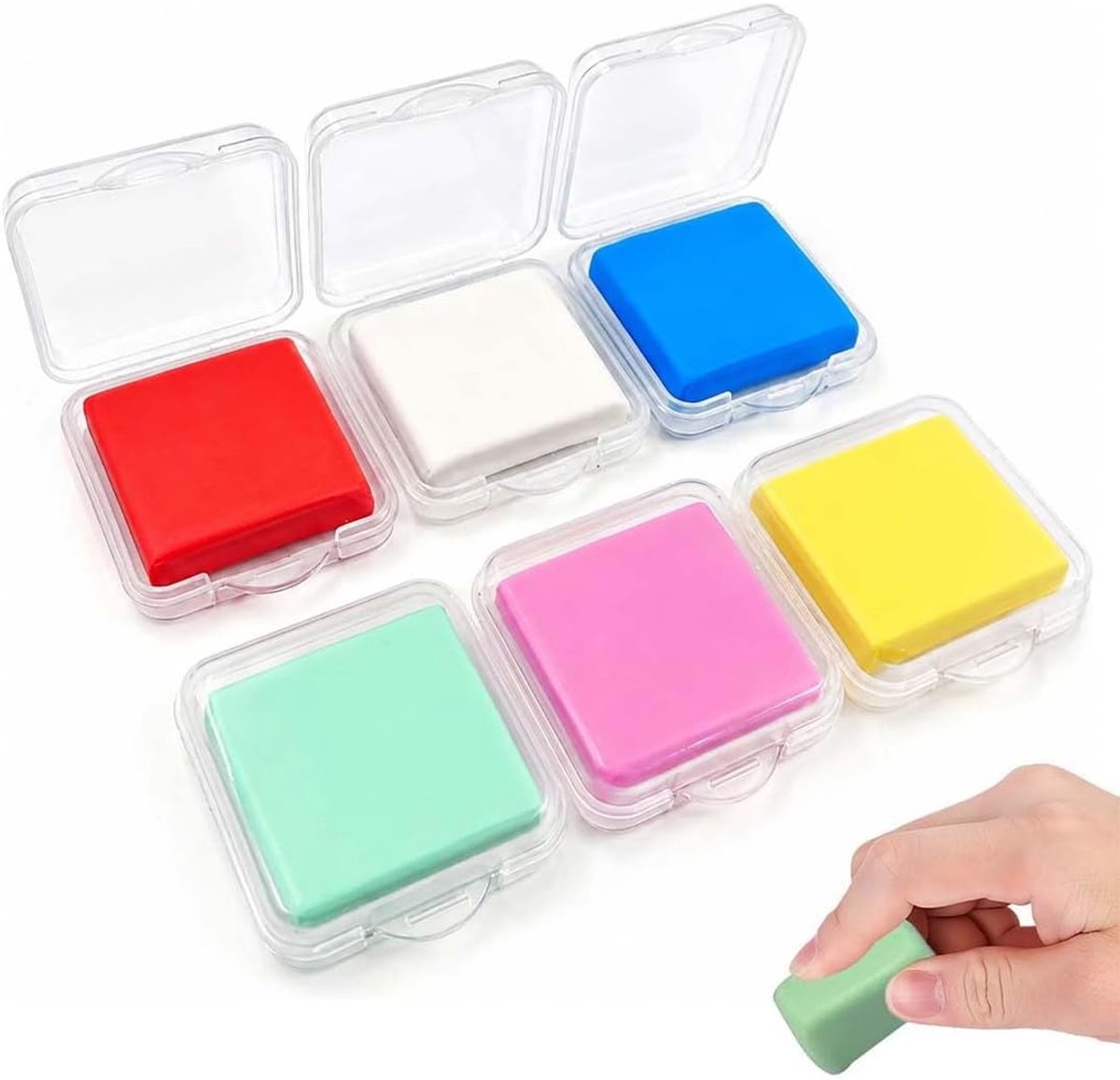 6 Stuks Kneedgum,Kneedgum Voor Tekenen,Kan Worden Gemodelleerd,Laat Geen Resten Achter,Voor Schilderen,Tekenen En Dagelijks Schrijven