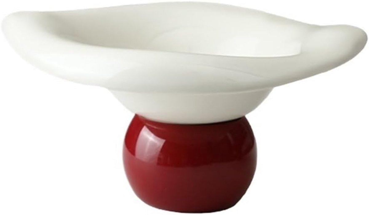 Fruitschaal Afvoerbare fruitschaal, moderne, creatieve, gekleurde schaal, afneembare bodem, grote inhoud, bessen, decoratief(Wit)