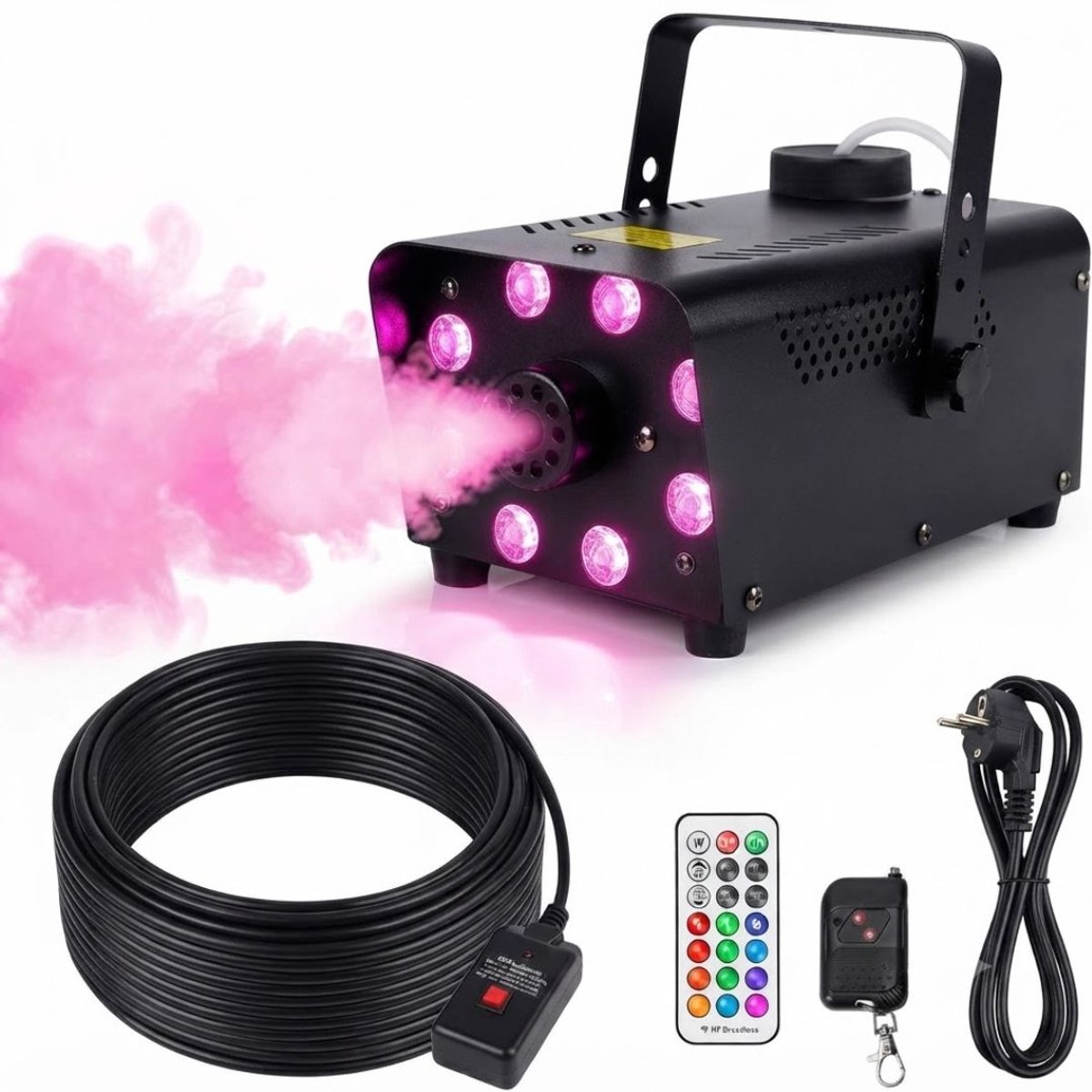 JCP® Rookmachine - Mist Machine - Party Rookmachine - Zwart - 24cm x 12cm x 10cm