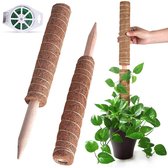 2 Stuks Mosstokken - 40cm Kokosmospaal - Kokosvezel Totempaal - Totempaal Voor Plantenondersteuning - Klimplanten Aan Kokosvezelpalen