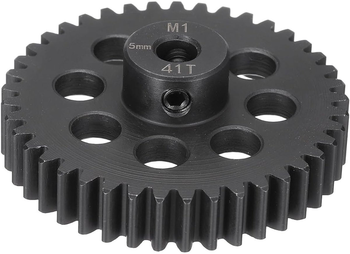 Tandwielset staal M1 41T 5 mm krukas voor RC-voertuigen vrachtwagen auto drift onderdelen, zwart