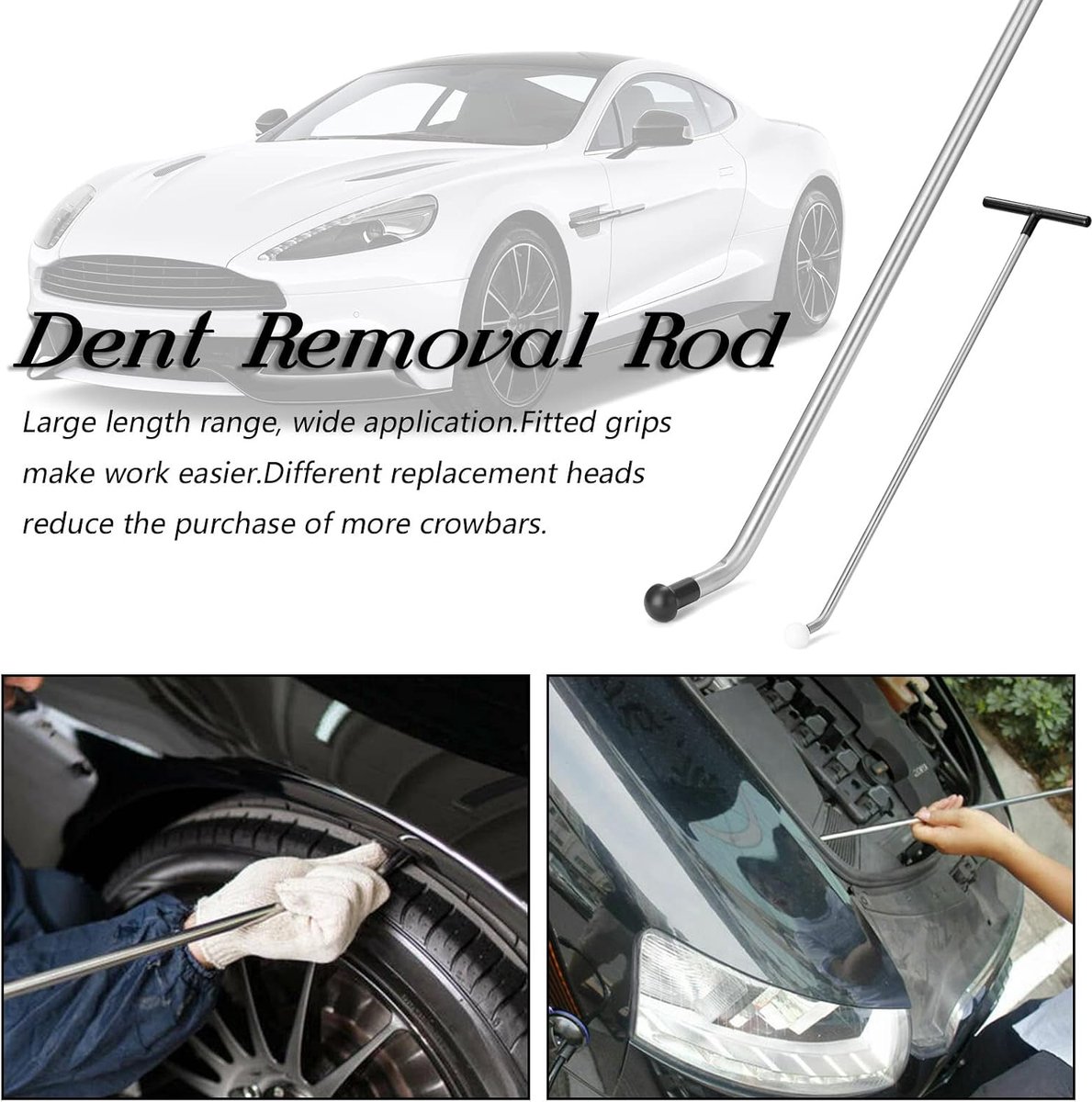 Gereedschap voor het verwijderen van auto's, uitdeukreparatieset, auto, uitdeukstaven, koevoeten voor auto's, verveloze deukreparatiegereedschapsets, verveloze deukreparatiegereedschappen