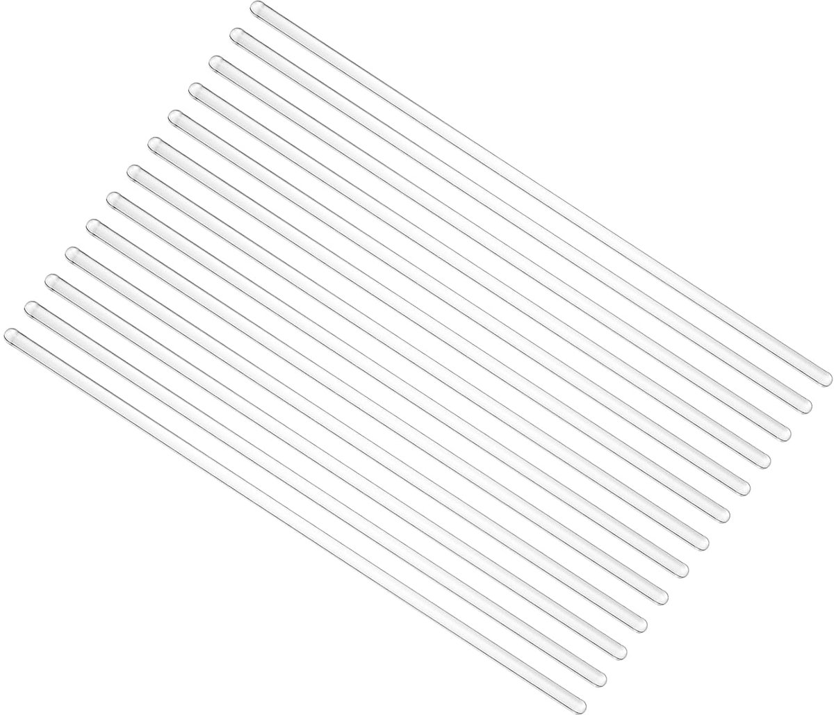 Borosilicaat glazen staaf 30 cm 7 mm diameter glazen roerstaaf koffie cocktail roerlepel roerstaafjes voor het mengen laboratorium keuken bar 12 stuks