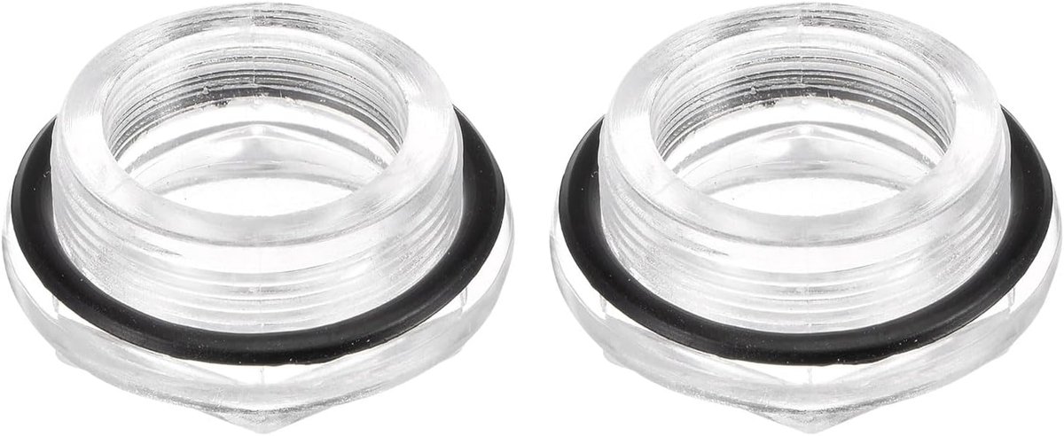 2 stuks glazen oliecontrolelampjes, luchtcompressor, M36 x 1,5 mm, vloeistofniveau-indicator, mannelijke olie-indicator, zeskantige kop, kunststof O-ring voor armaturen, compressorlucht,