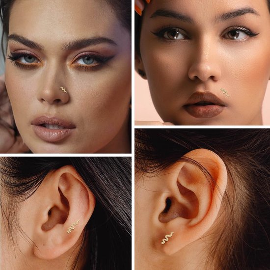 Labret Sieraden G23 Titanium Labret Studs 16G Lip Studs CZ/Opaal Kraakbeen Oorbel Flatback Oorbel Intern Schroefdraad Monroe Lip Helix Kraakbeen Conch Tragus Oorbel Piercing 6 8 10mm — afbeelding 4
