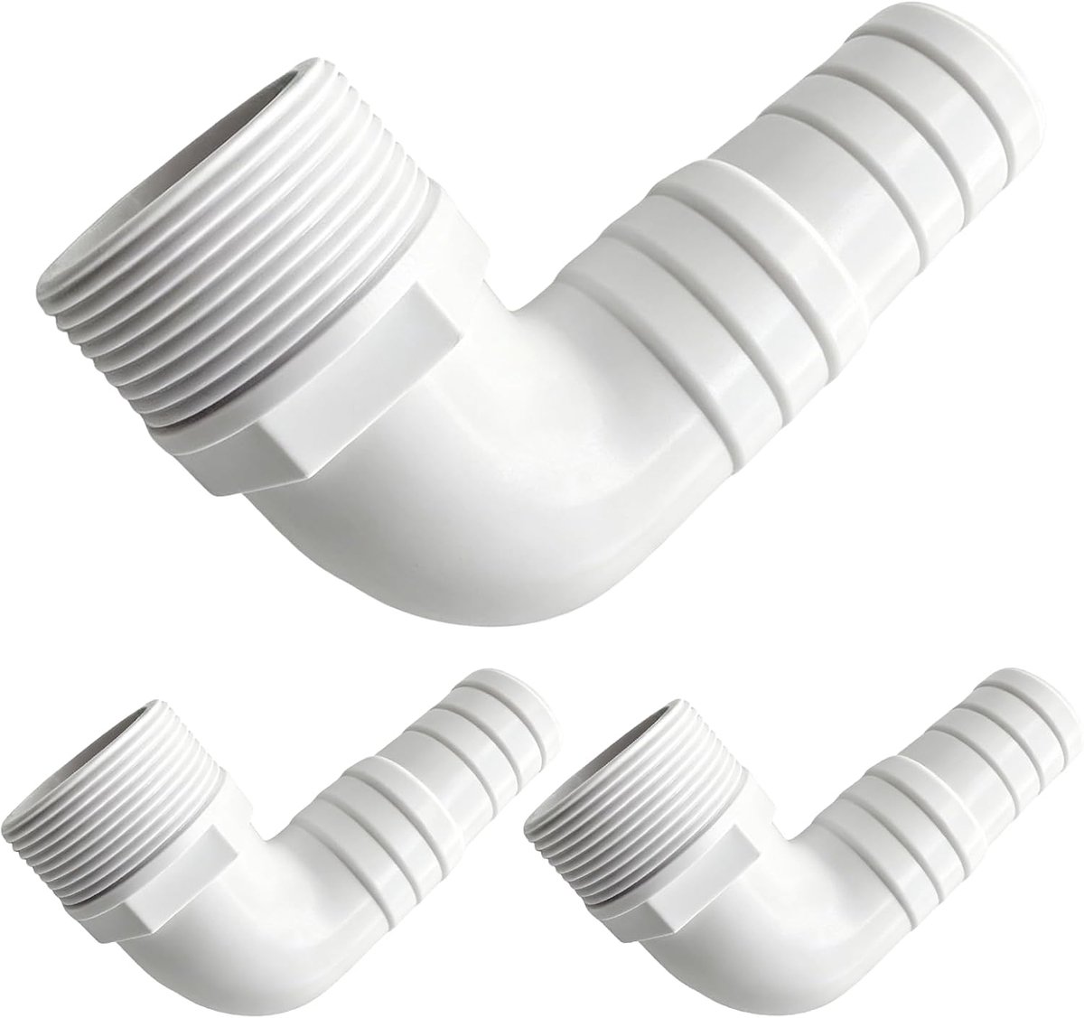 3 stuks zwembadhoekadapters, slangadapter met schroefdraadaansluiting, zwembadpomparmaturen, 90 graden aansluiting, slangaansluiting voor SPX1105Z3 SPX1105Z4 SPX1091Z7
