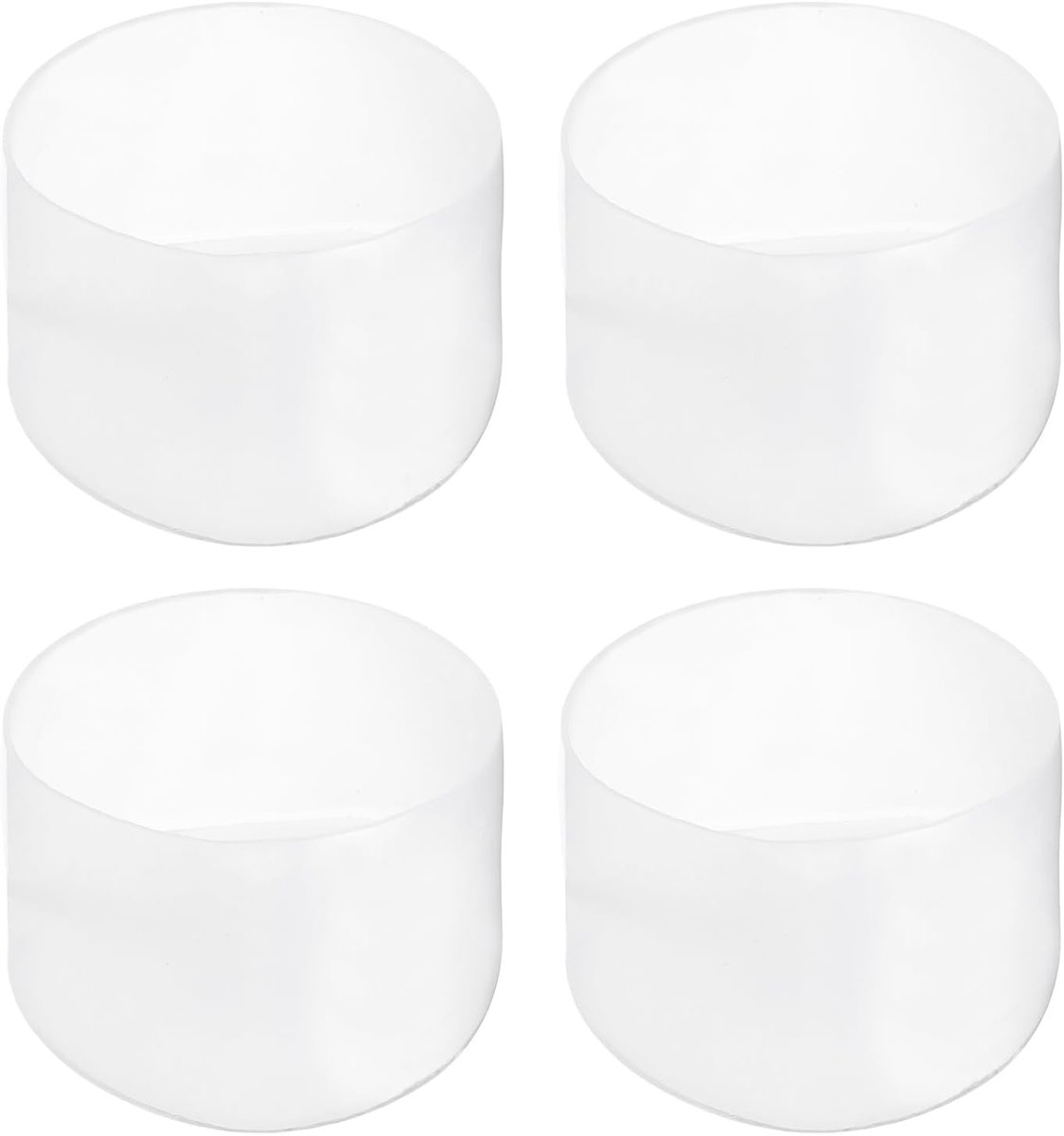 4-pack schroefdraadbeschermer rubberen eindkappen, [voor schroef, bout, staaf eindkappen] - 60mm (2 3/8") ID/Transparant