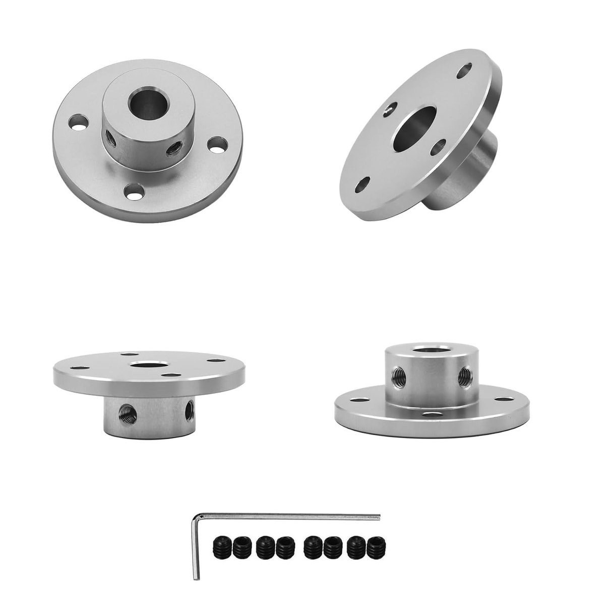 4 stuks 7 mm flenskoppelingsverbinders van aluminiumlegering, stijf geleidingsmodel koppelingsaccessoires, asbeslag voor DIY RC modelmotoren