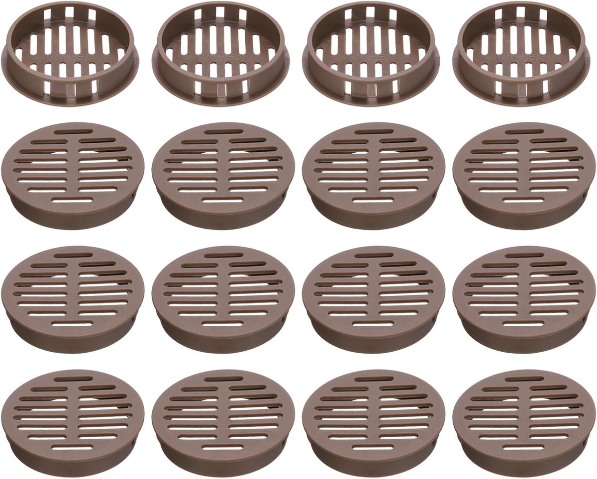Roosters, rond, bruin, afdekking voor ventilatierooster, plafond, van kunststof, geel, voor badkamer, huis, kantoor, keuken, kast, garderobe