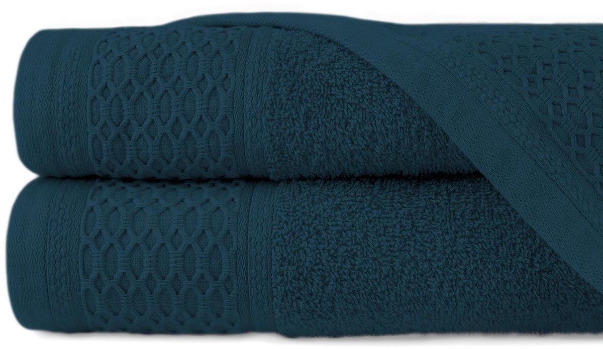 Darymex Solano - Handdoek - 70x140 cm - Marineblauw - 100% Katoen