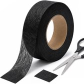 Strijkband - 60 meter - 3 cm breed - Zoomband - Instrijkbaar - Gordijnband - Kantenband - Plooiband - Vlieseline - Opstrijkbaar - Zwart