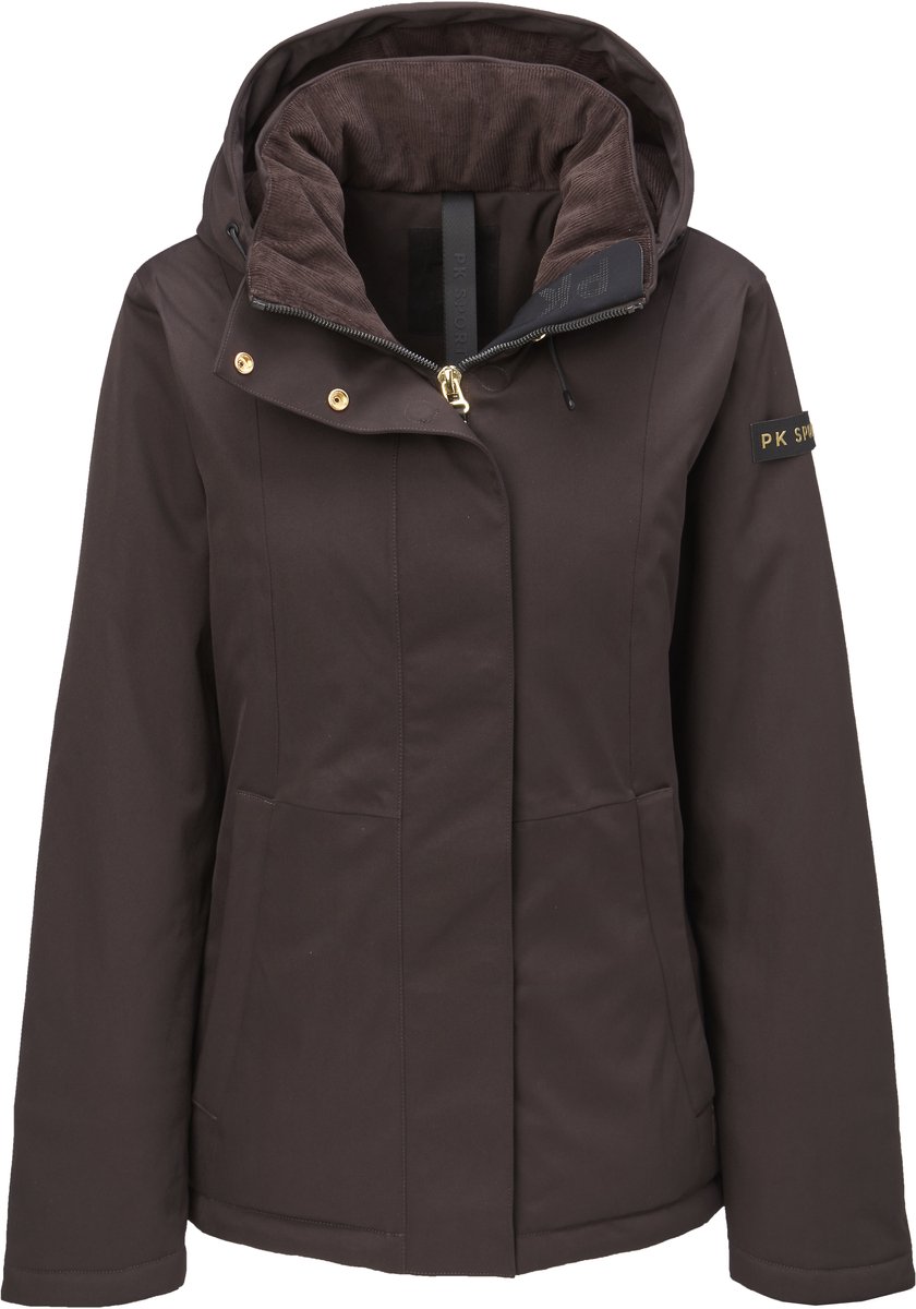 PK International - Pagani - Winterjas - Halflang - Waterdicht - Winddicht - Afneembare capuchon - Coffee - Donkerbruin - M/38