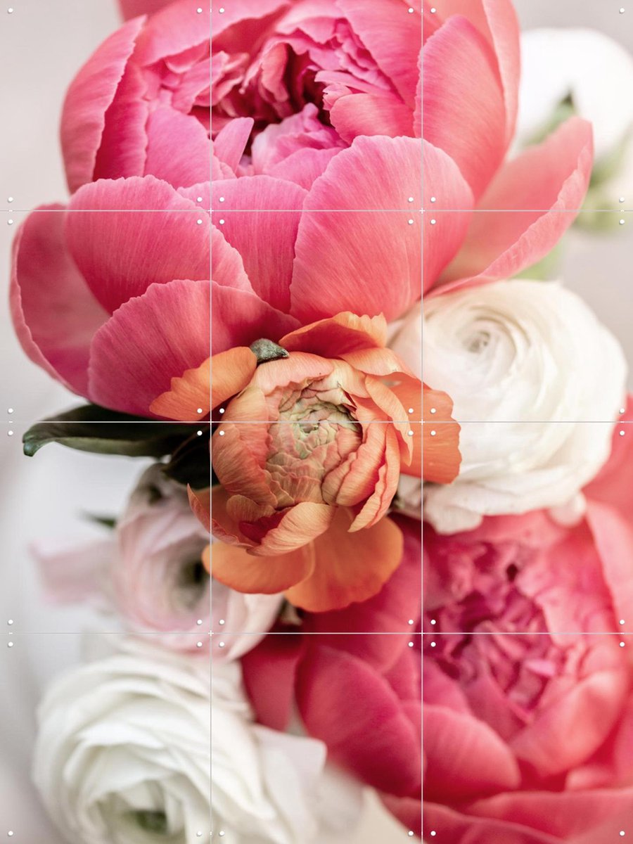 IXXI Spring Flowers, Mareike Böhmer - 60 x 80 cm - Gratis ophangtool - Grote wanddecoratie en posters - Kleurrijk, Slaapkamer, Woonkamer, Bloemen