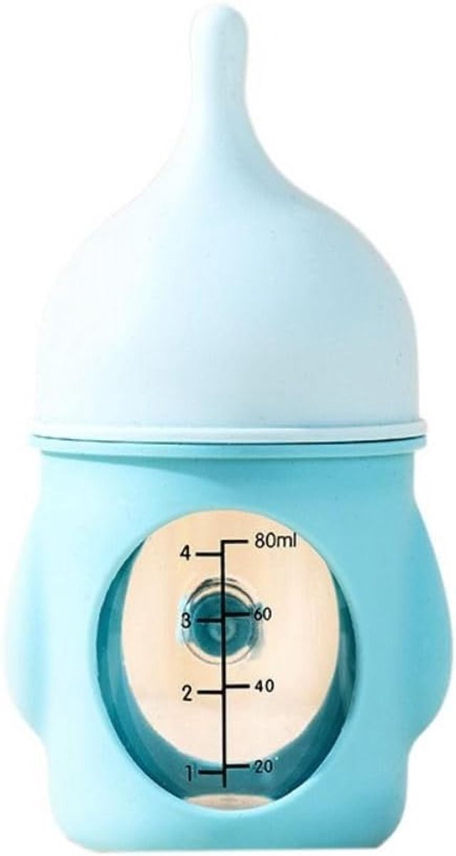 KZQ Opvoedfles voor kittens en puppy's 80 ml, herbruikbare zachte fles met slangetje, geschikt voor melkvoeding van jonge honden en katten, ideaal voor thuis en onderweg, eenvoudig schoon te maken