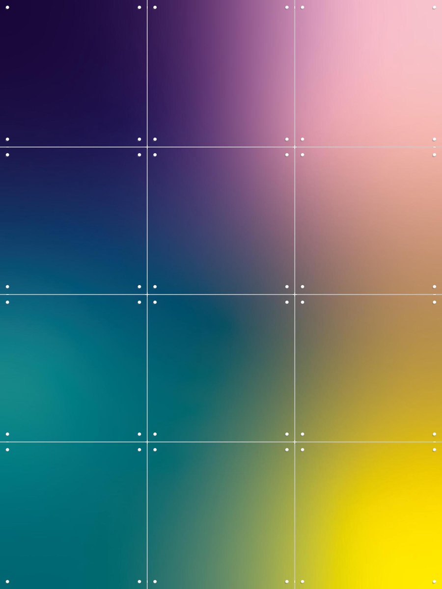 IXXI Moonlight, Markus Laible - 60 x 80 cm - Gratis ophangtool - Grote wanddecoratie en posters - Abstract, Geometrische Kunst, Kleurrijk, Speels