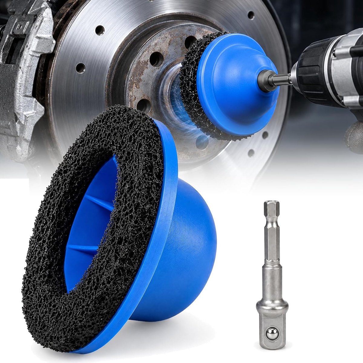 Zeer Sterke Slijpschijf Voor Wielnaven 1/2" Aandrijving - 150 mm Buitendiameter 90 mm Binnendiameter Slagvast - Snelle Verwijdering Van Roest En Remstof Geschikt Voor Boormachines