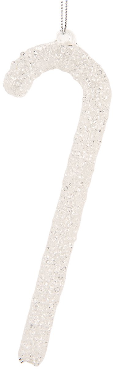 Clayre & Eef Kersthanger Zuurstok 6x6x7 cm Transparant Glas