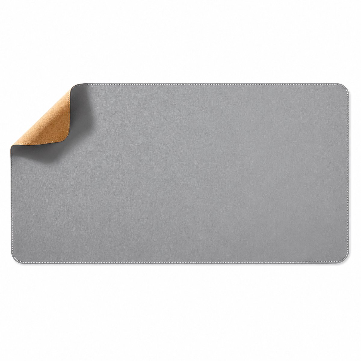 VHV - Bureauonderlegger 80 x 40 cm - PU-leer - Grijs