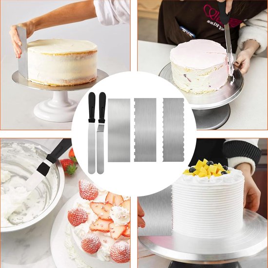 Spatels, taartschraper voor botercrème en taartdecoratie — afbeelding 5