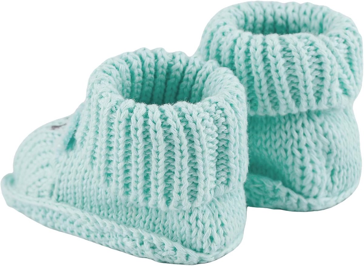 2 paar gebreide schoenen voor pasgeborenen, zachte laarzen, voor pasgeborenen, 0-3 maanden