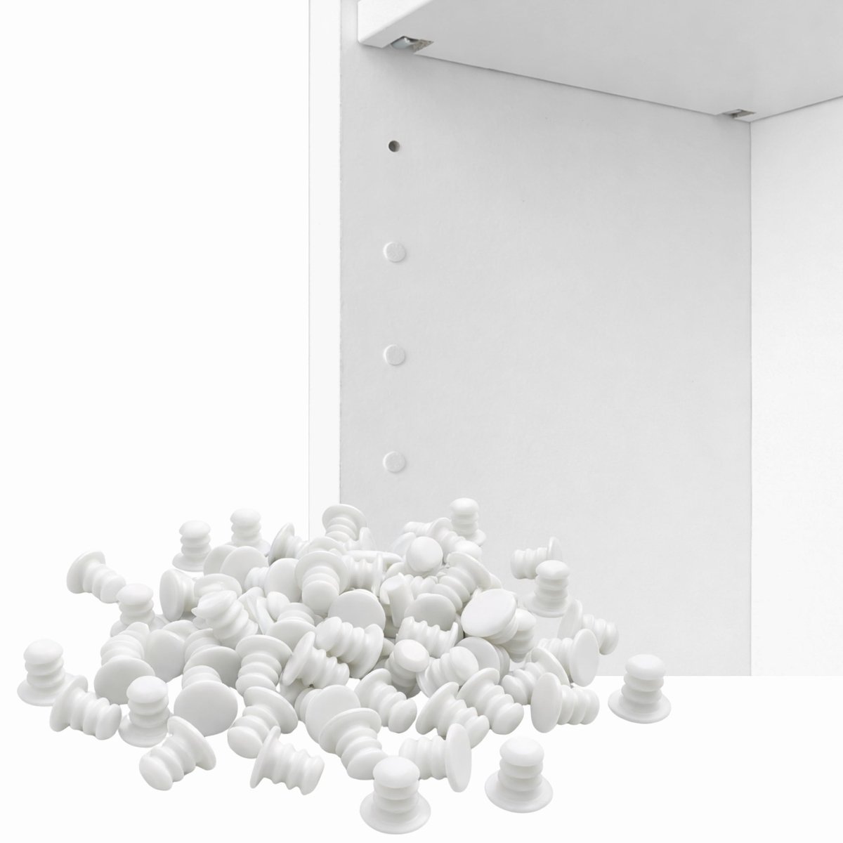 120 x blindstoppen wit, Ø 2,9 mm, gatafdekkingen voor boorgaten en schroefgaten, kunststof afdekdoppen voor IKEA compatibel met BESTÅ meubels, boorgat afdekkappen voor plank/kast