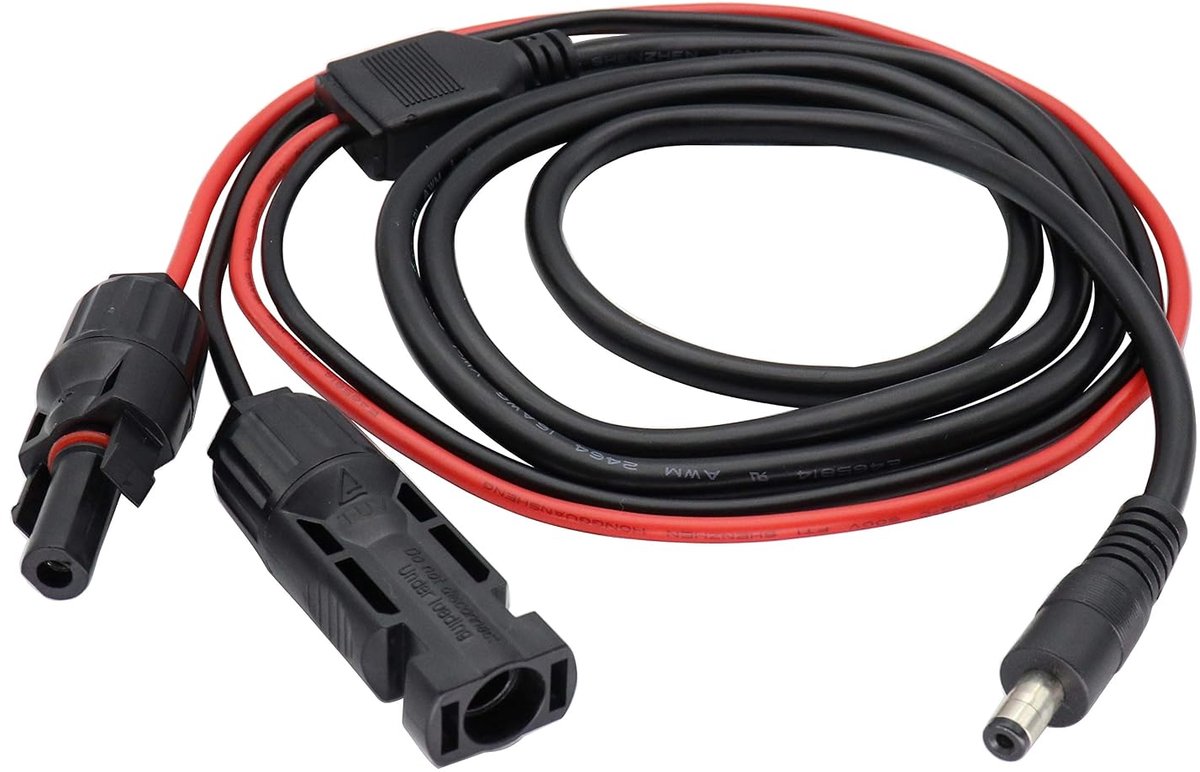 Zonne-mannelijk en vrouwelijk naar DC 5,5 mm x 2,1 mm mannelijke verlengkabel voor zonne-energie en draagbare generator fotovoltaïsche connector naar DC zonnepaneel connector adapterkabels