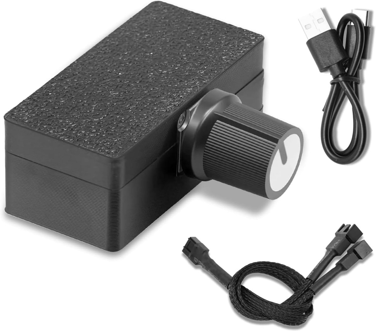 Fan Controller Ulegqin PWM snelheidsregelaar met 4 pinnen, PWM-ventilatorregelaar met USB Type-C voeding, geschikt voor doe-het-zelf waterkoelpompen