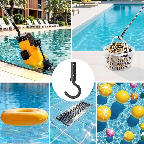 Haak voor zwembadrobot, accessoirehaken voor zwembadrobots, zwembadhaken, stangen, accessoirehaken, zwembadrobots, draadloze zwembadrobot, compatibel met alle soorten zwembadreinigers (2 — afbeelding 5