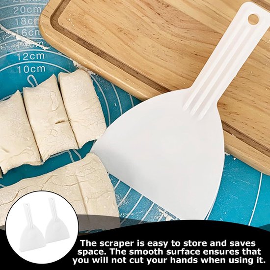 2 stuks pizzaspatel, deegspatel, pizzaspatel, deegspatel, flexibele deegspatel, pizza, pizzadeeg, spatel, keukenspatel, ruimtebesparend, met ophanggaten, voor pizza, cake, deeg, gebak — afbeelding 3
