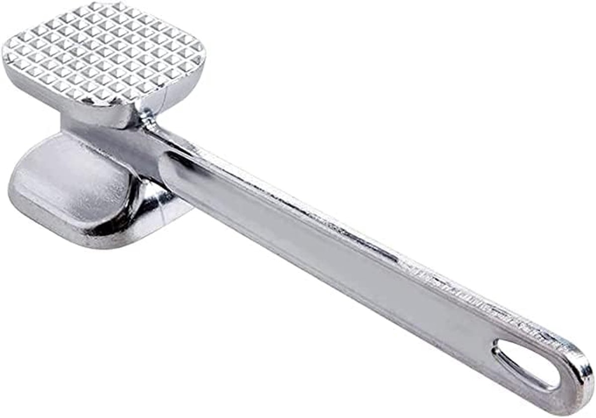 1 Kleine Vlees Mallet Aluminium Tenderizer, Vlees Tenderizer Gereedschap, Zware Vlees Mallet, Vlees Hamer, Metalen Vlees Pounder, Steak Rundvlees Kip Hamer Keuken Tool