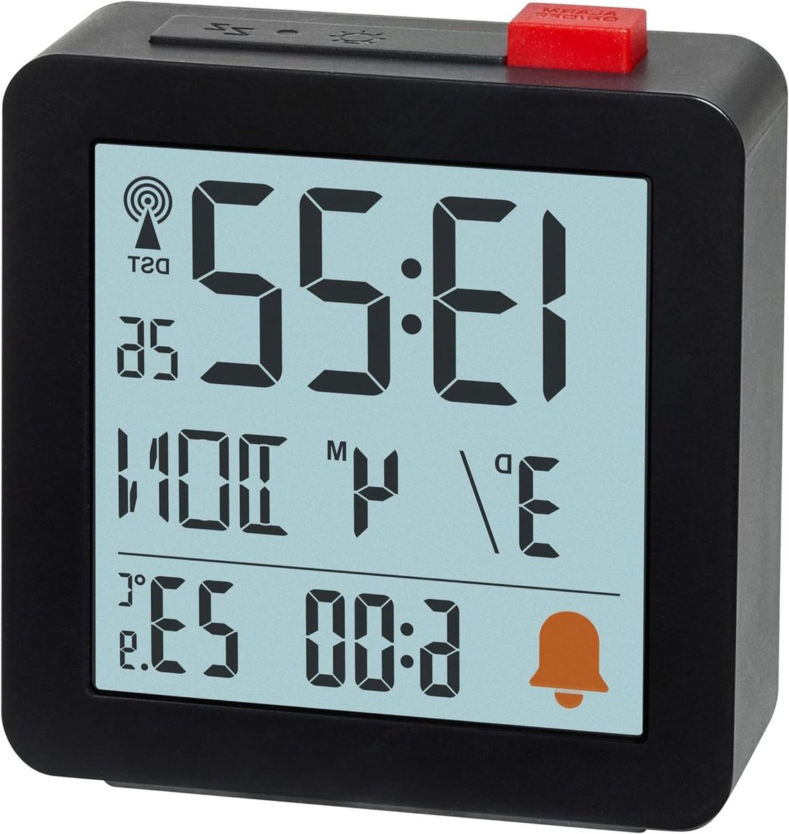 Digitale Wekker - Reiswekker Radio-wekker - Wakker Worden - Ingebouwde Thermometer - 113 x 50 x 113 mm - Zwart