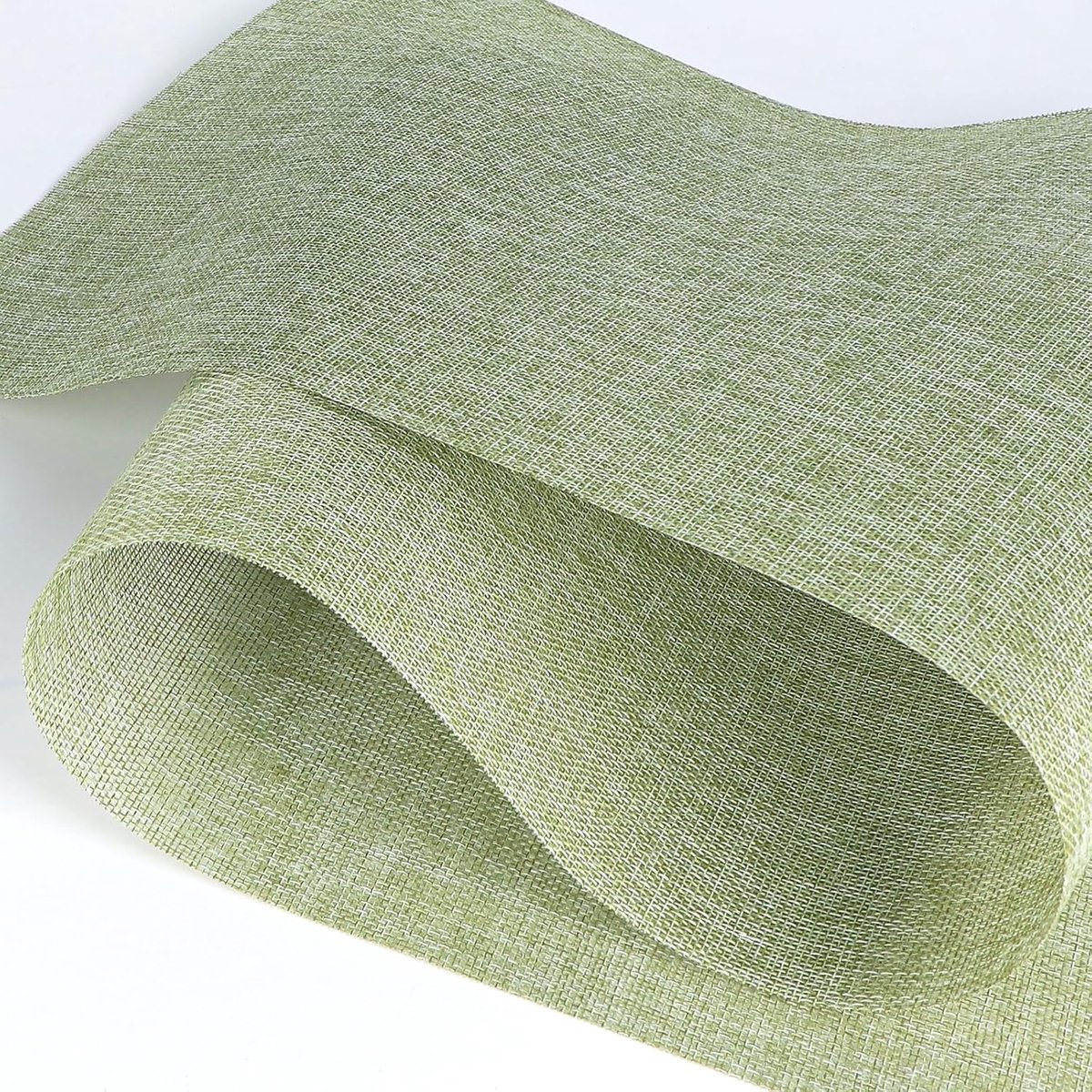 SnelShoppen - Table Runner Groen 20 cm x 5 m - Linnen Look Tafelloper - Vintage Groen - Perfect voor Bruiloft, Verjaardag, Doop en Tafeldecoratie