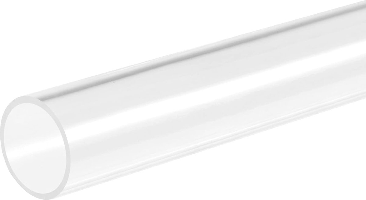 sourcing map Heldere stijve acrylbuis 26 mm ID x 30 mm OD x 305 mm ronde buis