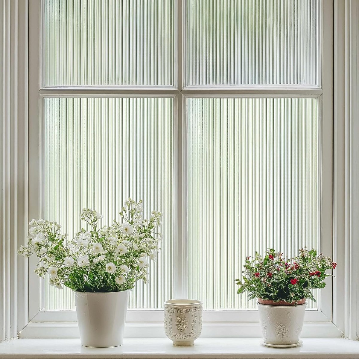 Raamfolie, privacy-folie, matglazen raamfolie, UV-blokkerende verwijderbare raamfolie, statisch hechtende privacyfolie voor badkamer, koffie, 60 x 200 cm