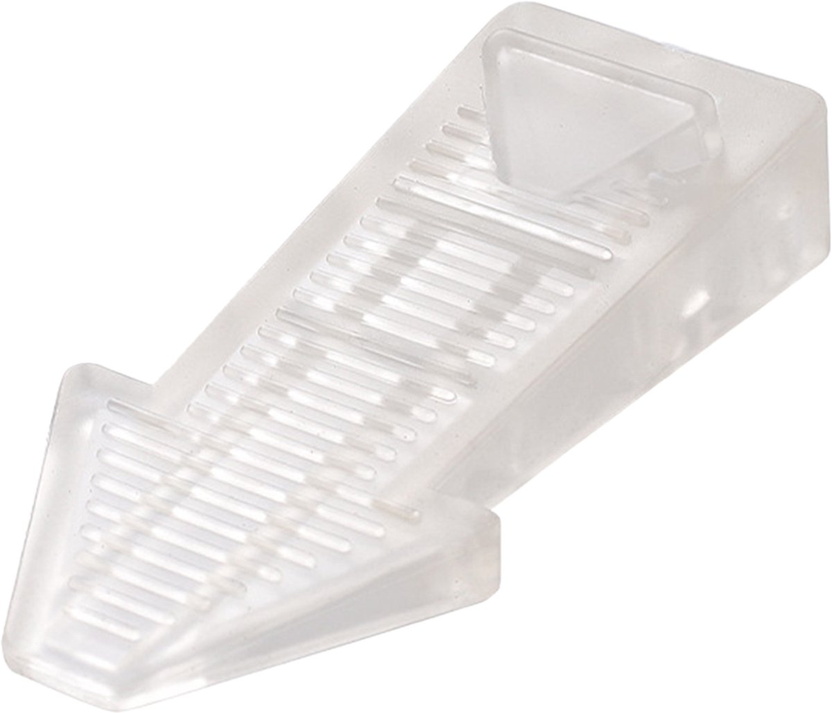2 x rubberen vloerstoppers, antislip, in hoogte verstelbare deurstoppers, niet-giftig, geurloos, voor tegels, vloer – Transparant