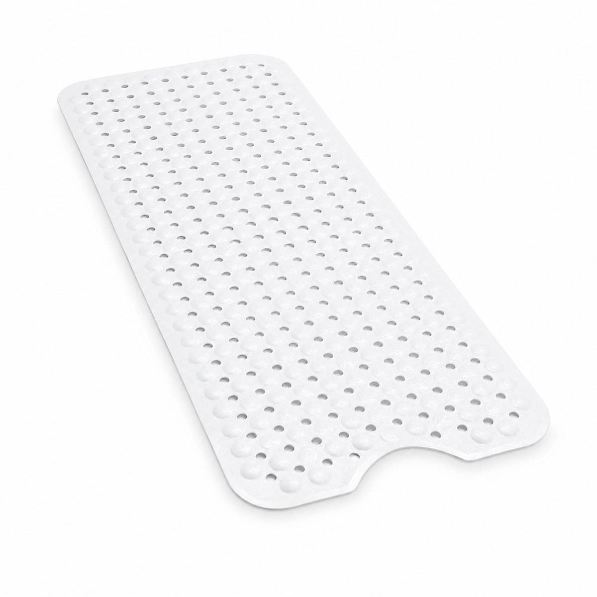 Floressa - Antislip Douchemat 100x40 cm – Witte XL Badmat met Zuignappen – Wasbaar en Veilig