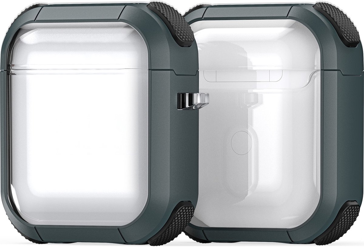 Mobigear Hoesje geschikt voor Apple AirPods 1 Hardcase Hoesje | Mobigear Shockproof - Groen